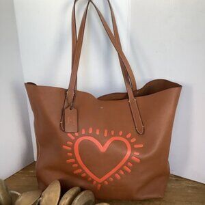 COACH Keith Haring Heart Tote